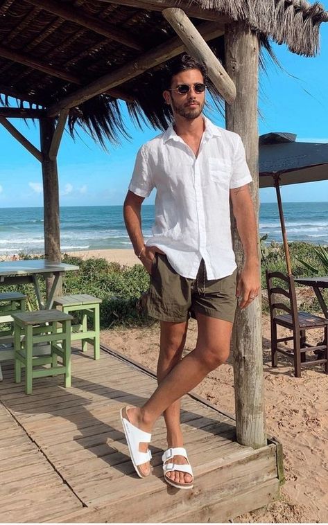 What kind of Summer Outfits should you were in 2022 Men’s Cancun Outfits, Casual Men Outfits Summer, Male Summer Outfits Aesthetic, Hawaii Shirt Outfits Men, Jesse Aesthetic, Mens Summer Outfits Casual, Boyfriends Outfits, Beach Date Outfit, Mens Vacation Outfits