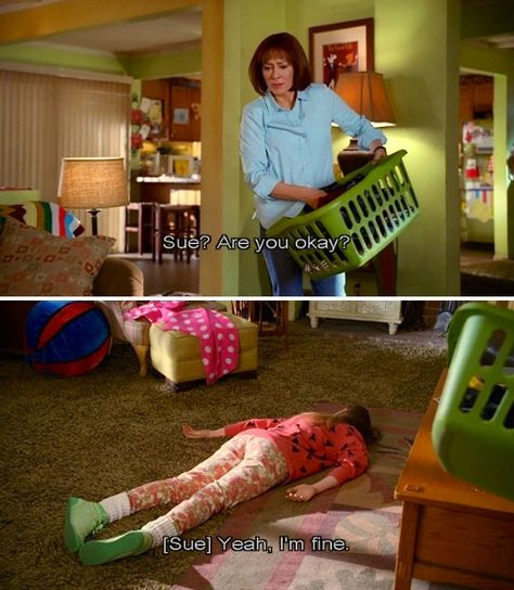 The Middle Tv Show Quotes, Sue Heck Quotes, The Middle Sue, Sue Heck, The Middle Tv Show, Short Movies, Stuck In The Middle, Funny Scenes, Film Inspiration