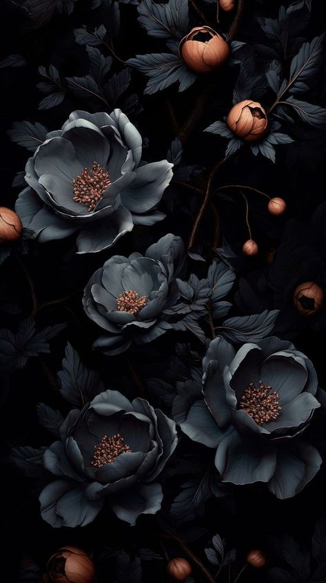 Black flowers inflorescence monochrome basketball.  | premium image by rawpixel.com / Techi Black Flower Wallpaper, Dark Academia Iphone Wallpaper, Dark Iphone Wallpaper, Iphone Wallpaper Dark, Iphone Wallpaper Black, Black Flowers Wallpaper, Flowers Black Background, Black Hd Wallpaper, Gothic Flowers