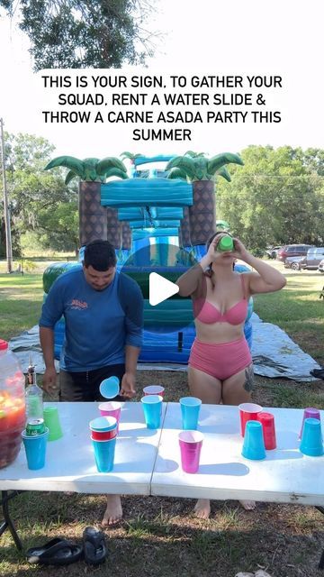 Lily Bae on Instagram: "& play drinking games 🍹🥂🍾 . . #carneasada #summerparty #drinkinggames" Adult Water Games, Adult Water Games Party Ideas, Summer Drinking Games, Outdoor Drinking Games, Slip N Slide, Water Games, Carne Asada, Drinking Games, Water Slides