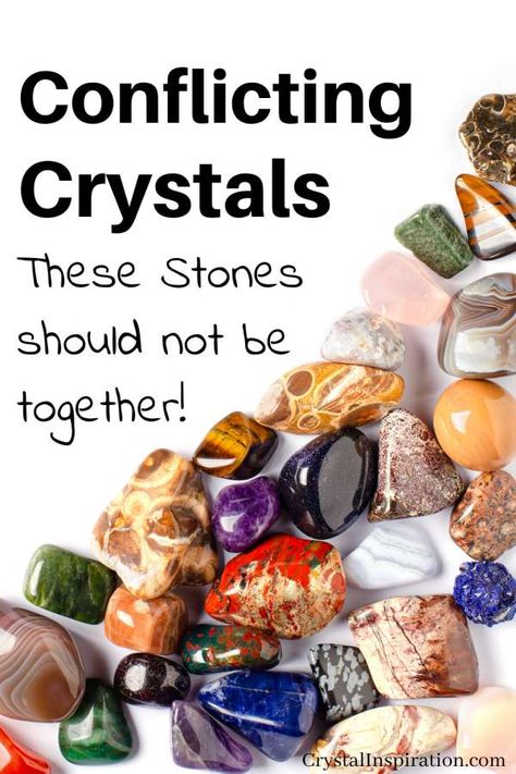 Conflicting Crystals: These Stones should not be together! (Background image showing a mix of many different colorful healing crystals) Crystal For Motivation, Seven Chakras Crystals, Crystals That Go Together, Meditation Crystals Healing Stones, Crystals That Can Go Together, Crystals That Should Not Be Together, Healing Crystals And Stones, Crystals For Claircognizance, How To Use Healing Crystals