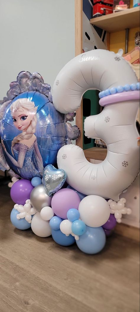 Frozen Third Birthday, Balloon Stack, Frozen Balloons, Blank Space, Third Birthday, Balloon Art, Birthday Balloons, 3rd Birthday, Birthday Parties