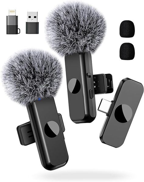 Amazon.com: Ponovo Lavalier Microphone for USB C Android Phone, Wireless Mini Lapel Mic Compatible with iPhone 15 (USB-C), Dual Clip on Lav Mic Lasting 12H for Video Recording YouTube Vlog Tiktok Livestream : Musical Instruments Mic For Youtube, Photography Studio Equipment, Music Mic, Phone Microphone, Mini Microphone, Youtube Vlog, Lavalier Microphone, Mini Phone, Birthday Wishes For Myself