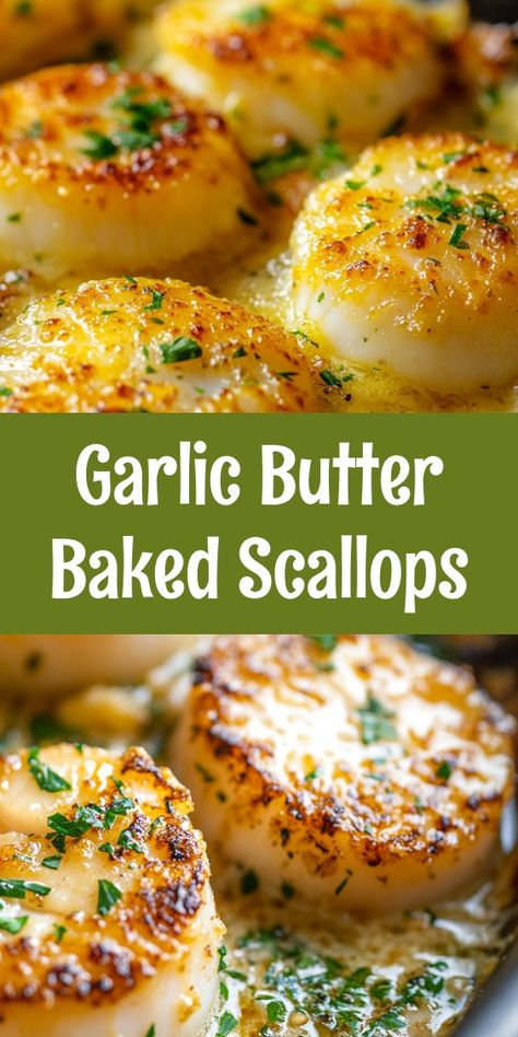 As the aroma of garlic and butter filled the kitchen, I felt a warm sense of togetherness. My partner eagerly set the table, recalling our favorite seafood evenings. Sharing these golden-baked scallops brought laughter and cherished memories to our family gathering. Stuffed Scallops, Garlic Butter Scallops, Butter Scallops, Sautéed Scallops, Baby Scallop Recipes, Scallop Casserole, Frozen Scallop Recipes, Cooking Scallops, Broiled Scallops