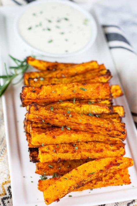 Air Fryer Butternut Squash Fries, Butternut Squash Fries Air Fryer, Air Fryer Butternut Squash Recipes, Acorn Squash Fries, Squash Fries Air Fryer, Butternut Fries, Air Fried Squash, R3 Recipes, Air Fryer Butternut Squash