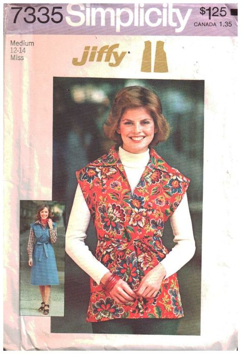 Simplicity 7335 Wrap Jumper, Top Size: 12-14 Used Sewing Pattern https://pattern-walk.com/product/simplicity-7335-wrap-jumper-top-size-12-14-used-sewing-pattern/ Pattern-Walk Wrap Jumper, Simplicity Sewing Patterns, Dress Top, Vintage Sewing Patterns, Jumper Dress, Top Dress, Vintage Sewing, Sewing Pattern, Sewing Patterns