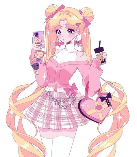 modern usagi!! i was so excited for these series! 💖💖 inspired outfit by @mirukurum 💖 commission pin for @nyxxipins 💖 | Instagram Moon Kingdom, Sailor Moon Stars, Sailor Moon Fan Art, Sailor Moon Usagi, Sailor Moon Aesthetic, Moon Princess, Sailor Moon Manga, Sailor Moon Wallpaper, Sailor Moon Character