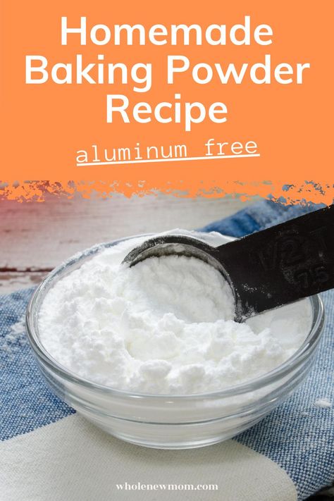 How to make baking powder at home with this easy step by step recipe. This easy homemade baking powder recipe is aluminum free. Homemade Baking Powder Recipe, How To Make Baking Powder Recipe, How To Make Baking Powder, Make Baking Powder, Baking Powder For Cleaning, Baking Soda Drain Cleaner, Homemade Baking Powder, Baking Soda For Skin, Baking Powder Recipe