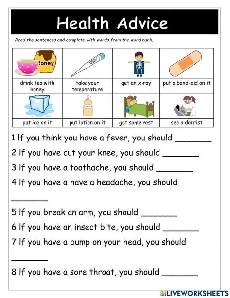 Health Worksheets For Middle School, Hygiene Lessons, Teaching Vowels, Health Worksheets, English Teaching Resources, Social Studies Worksheets, Learning English For Kids, Kids English, English Lessons For Kids