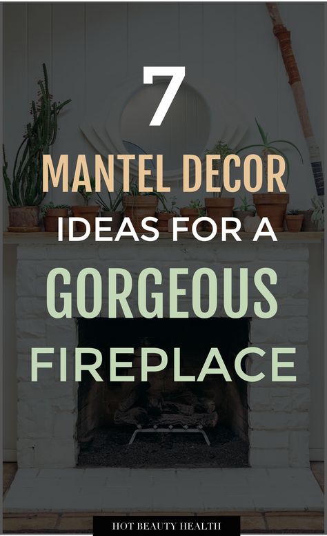 Decorate Over Fireplace, Mantle Decor With Greenery, Decor Ideas For Fireplace Mantel, Mantle Decor No Mirror, Mantel Lamps Fireplace Mantles, Vases On Fireplace Mantels, Decorating A Large Mantle, Styling Mantles Mantel Ideas, Mantle Decorations Everyday