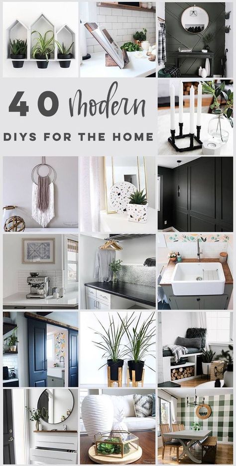 Amazing budget-friendly DIY projects for the modern home. These easy modern home decor ideas can transform the look of your home. They are cheap projects that don't look cheap! Diy Home Decor For Apartments, Inspire Me Home Decor, Design Del Prodotto, Decor Guide, Easy Home Decor, Decor Minimalist, Modern Diy, Design Living, Cool Rooms