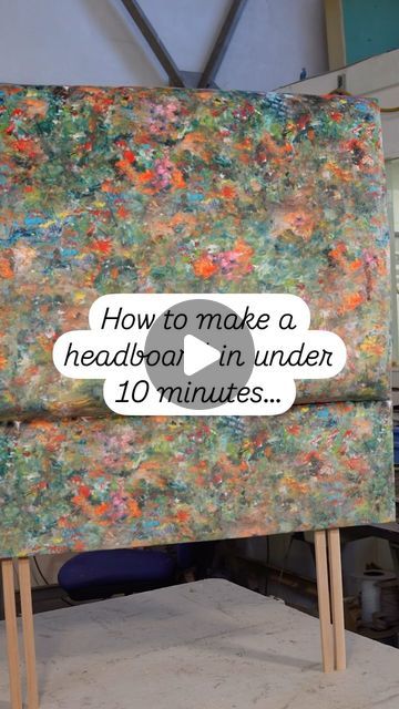 Just Fabrics | Fabric Shop on Instagram: "Be inspired to elevate your bedroom décor with this easy DIY headboard tutorial ✂   Upholstery fabric is a versatile material that can be used to create stunning headboards for your bedroom and with our handy tutorial, you can customise your headboard to match your personal style in under 10 minutes 🧵  Comment headboard to get our free headboard tutorial 🎥   #DIYDecor #BedroomInspo #HomeDecorIdeas #Upholstery #SewingTutorials #BeginnersSewing #SewingProject #SewingMums #Upcycle #justfabrics" Daybed Headboard Diy, Headboard Diy Upholstered, Diy Upholstered Headboard Ideas, Headboard Reupholster Diy, Diy Bed Headboard Fabric, Foam Headboard Diy, Diy Easy Headboard Ideas, Diy Queen Headboard Ideas, King Size Headboard Ideas Diy