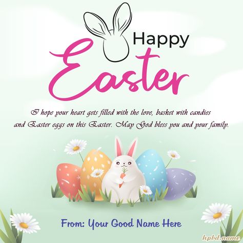 Happy Easter Day Card With Bunnies Eggs Easter Wishes Messages, Twig Centerpieces, Happy Easter Pictures, Happy Easter Quotes, Elegant Christmas Tree Decorations, Nutcracker Christmas Decorations, Easter Greetings Messages, Easter Backgrounds, Happy Easter Wishes