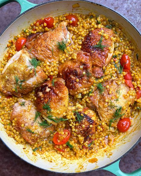 Isreali Coucous With Chicken, Moroccan Chicken And Couscous Recipes, Chicken Thighs And Couscous, Couscous And Chicken Recipes, Chicken Couscous Recipes, Chicken And Couscous Recipes, Couscous With Chicken, Couscous Chicken, Chicken And Couscous