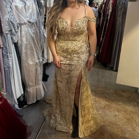 Gold couture gown