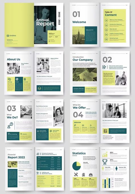 Annual Report Template InDesign INDD. Annual Report Financials Design, Infographic Annual Report, Corporate Responsibility Report Design, In Design Templates, Report Document Design, Corporate Booklet Design, Annual Report Design Layout Templates, Design Report Layout, Corporate Annual Report Design