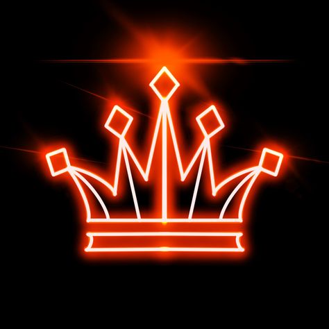 Neon Crown, Neon Rouge, Tiaras And Crowns, Neon Orange, Phone Wallpapers, Tiara, Phone Wallpaper, Neon Signs, Neon