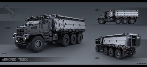 ArtStation - Spider man (2018) concept art, Alexey Pyatov Futuristic Truck, Spider Man 2018, Future Tank, Sci Fi Tank, Armored Truck, Army Truck, Military Technology, 다크 판타지, Concept Car Design