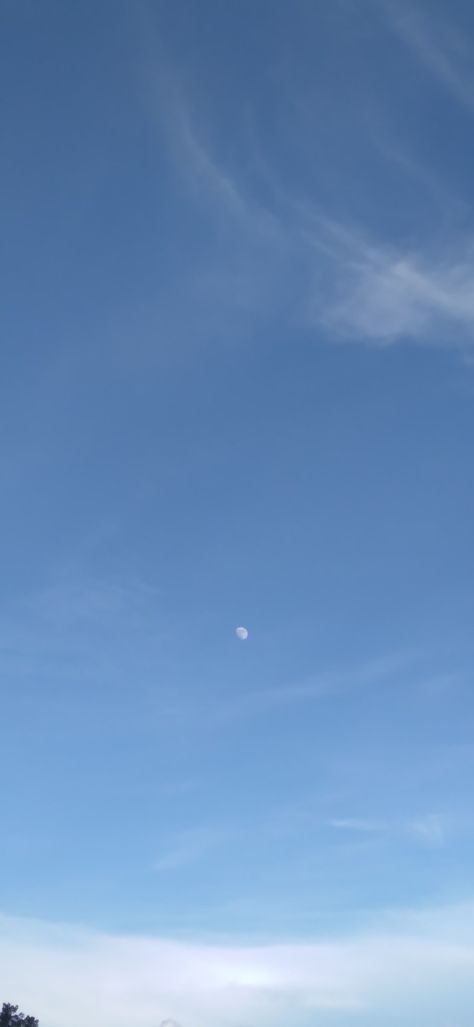 Clear Blue Sky Aesthetic, Clear Sky Wallpaper, Moon In Blue Sky, Blue Sky Aesthetic, Blue Sky Wallpaper, Cloud Atlas, Dark Red Wallpaper, Blue Sky Clouds, Sky Wallpaper