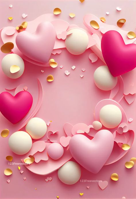 Love Hearts Wallpaper, Beautiful Heart Wallpaper, Love Background Wallpaper, Cute Wallpaper Backgrounds Aesthetic, Cute Wallpaper Backgrounds Phone Wallpapers, Love Heart Wallpaper, Pictures Of Hearts, Pink Gold Wallpaper, Girly Backgrounds Wallpapers