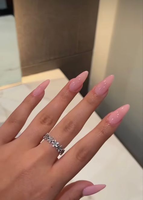 Long Almond Nails, Nagellack Trends, Classy Acrylic Nails, Soft Nails, Pink Acrylic Nails, Neutral Nails, Square Acrylic Nails, Classy Nails, Dream Nails