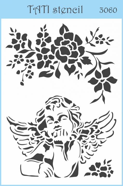 Japan Crafts, Cut Out Art, Angel Drawing, Glass Engraving, Stencil Design, Plastic Stencil, Wood Burning Patterns, Stencil Templates, Silhouette Stencil