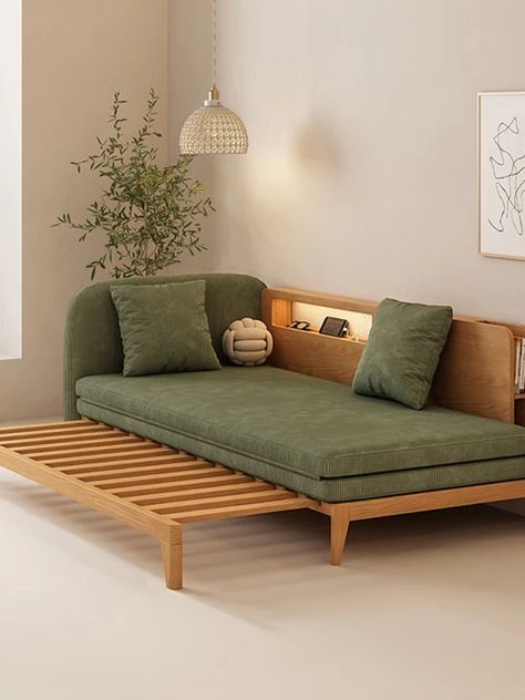 *Multi functional sofa bed folding dual-use corduroy Japanese fabric living room simple modern small family - AliExpress Trundle Bed Couch Ideas, Japandi Sofa Bed, Daybed Couch Ideas, Trundle Bed Couch, Japandi Sofa, Japanese Sofa, Daybed Couch, Dnevna Soba, Bed Folding