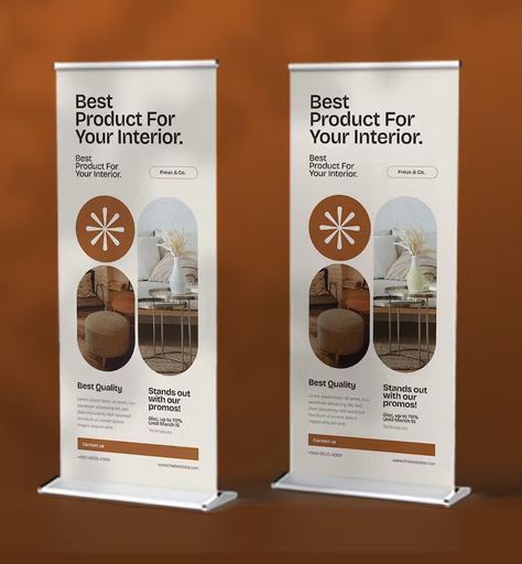 Brownisser Roll Up Banner Template AI, EPS, PSD Standee Banner Design, Instagram Pinned Post Banner, Banner Stand Design Ideas, Vertical Banner Design Creative, Stand Up Banner Design, Graphic Designer Banner, Retractable Banner Design Ideas, Roll Up Banner Design Ideas, X Banner Design Ideas