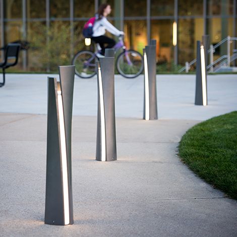 Guide Illuminated Bollard – Artform Urban #artformurban #streetfurniture Park Lighting, Urban Furniture Design, Driveway Lighting, Landscape Lighting Design, Urban Lighting, Landscape Elements, Urban Furniture, Bollard Lighting, Street Furniture