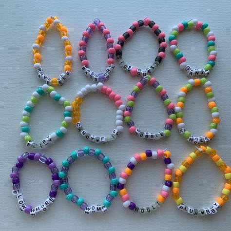 • rave edm festival kandi bracelet set • made w... - Depop Rave Candies Idea, Festival Bracelet Ideas, Edm Kandi Bracelets, Edc Bracelets Ideas, Festival Kandi Ideas, Rave Kandi Ideas Edm, Subtronics Kandi, Rave Kandi Bracelets Ideas, Rave Bracelets Ideas