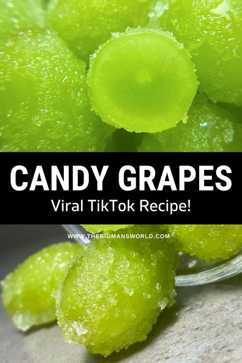 Sour Patch Grapes Recipe, Green Grapes Recipes, Sour Candy Recipe, Sour Patch Grapes, Grape Snacks, Candied Grapes Recipe, Candied Fruit Recipes, Grape Dessert, Candied Grapes