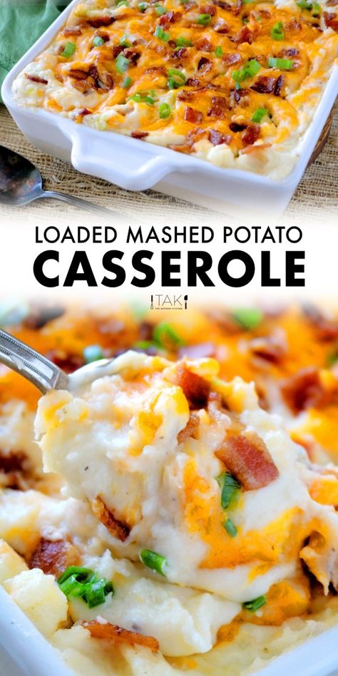 Easy Loaded Mashed Potato Casserole, Fully Loaded Potatoes, Mashed Potatoes Sides Dinners, Twice Baked Loaded Mashed Potatoes, Loaded Mash Potato Casserole, Loaded Mashed Potato Bake, Thanksgiving Loaded Mashed Potatoes, Loaded Mashed Potato Casserole Crockpot, Loaded Mashed Potato Casserole Easy