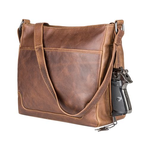 Concealed Carry Lydia Leather Crossbody - Gun Handbags Concealed Carry Purse, Purse Accessories, Leather Key, Shoulder Purse, Bags Accessories, Pretty Things, Leather Crossbody, Perfect Pair, Carry On