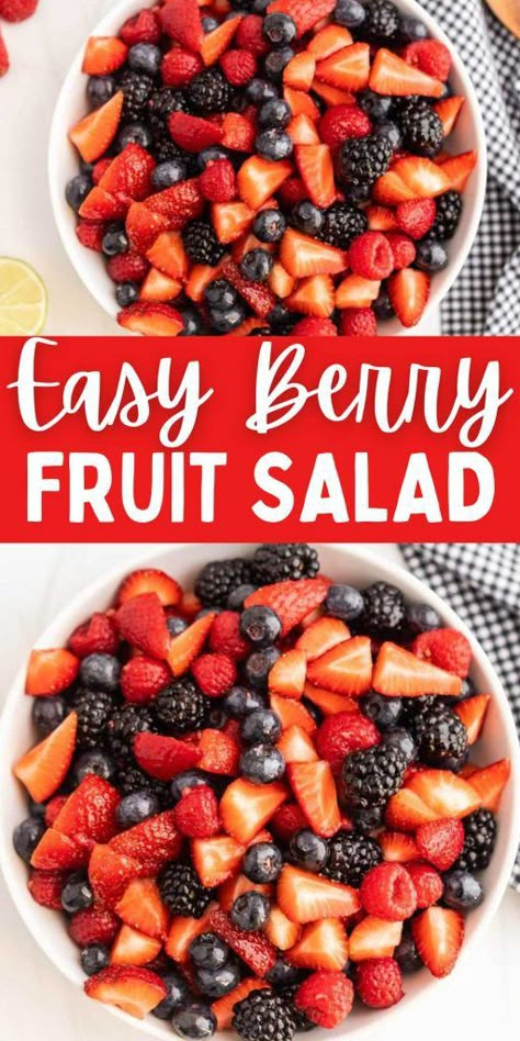 Salads For Kids, Lime Glaze, Berry Fruit Salad, Easy Fruit Salad Recipes, Healthy Fruit Salad, Eating On A Dime, Honey Lime Dressing, Dressing For Fruit Salad, Fruit Salad Recipe