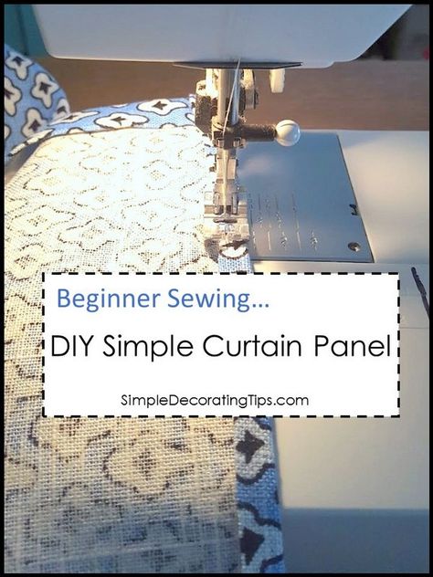 Even if you’re a beginner, sewing this DIY simple curtain panel should be right up your alley! Here are the very simple steps to creating your own custom window treatments… The first st… Youthful Diet, Sewing Curtains For Beginners, Sewing Curtains, Curtain Sewing Pattern, Sewing Machine Tables, Trendy Sewing Projects, Sewing Baby Clothes, No Sew Curtains, Simple Curtains