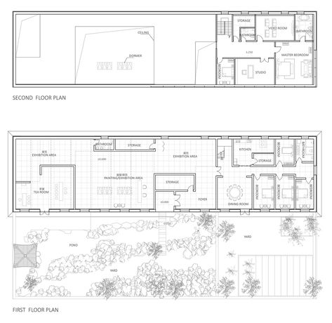 Gallery of Art Studio of Xu Hongquan / office PROJECT - 38 Studio Floor Plans, Painters Studio, Community Hub, Art Studio Design, Creating Positive Energy, Studios Architecture, Art Hub, Roof Trusses, Cloud Art