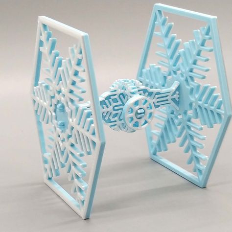 Star Wars Tie Fighter, Star Wars Tie, 3d Snowflakes, 3d Printing Art, 3d Printer Designs, 3d Printing Diy, 3d Printed Objects, 3d Printer Projects, 3d Printing Projects