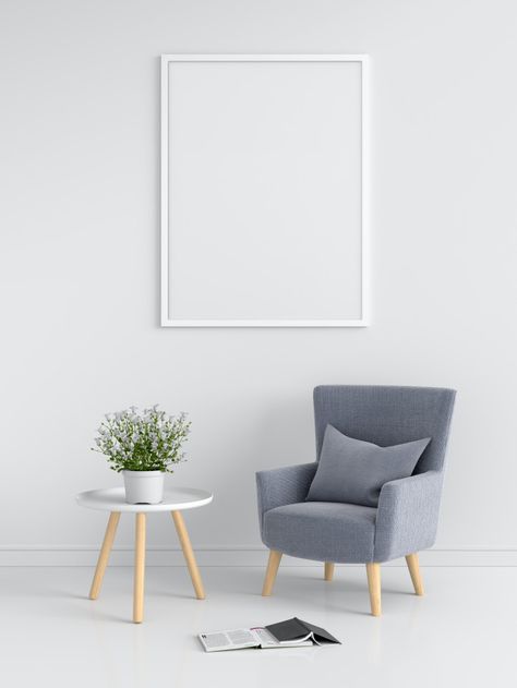 Blank Photo Frame, Frame Mockup Free, Ruangan Studio, Empty House, Empty Frame, Chair And Table, Blank Photo, Office Photo, Wood House