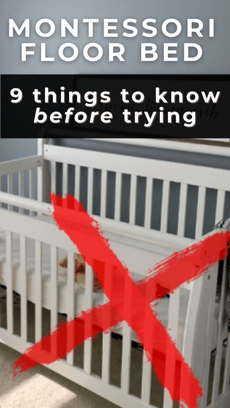 We don't use a crib for our baby...here's why! + 9 things to know before trying a montessori floor bed for your baby Baby Floor Bed, Bedroom Ideas Kids, Playroom Montessori, Montessori Toddler Rooms, Kindergarten Montessori, Montessori Infant Room, Baby Crib Diy, Montessori Floor Bed, Toddler Floor Bed