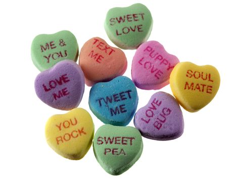 Saucy Boy? Hep Cat? The best (and worse) candy heart sayings of all time. Conversation Hearts Recipe, Valentines Day Hearts Candy, Time Clipart, Sweetheart Candy, Conversation Hearts Candy, Candy Quotes, Valentine Candy Hearts, Mini Tortillas, Candy Art