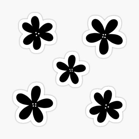 Black Aesthetic Stickers, Space Patch, Cute Easy Doodles, Black And White Stickers, Easy Doodles, Simple Poster, Mini Printer, 3d Cake, Flowers Black