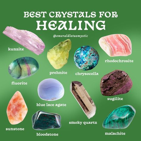 11 Best Crystals for Healing | Witch Tips — Emerald Lotus Crystals That Are Safe In Water, Stones For Healing After Surgery, Health Crystals Healing Stones, Crystals For Change, Crystals For Healing Emotions, Crystals For Inflammation, Crystals For Good Health, Healing Stones And Crystals Meanings, Crystals For Health