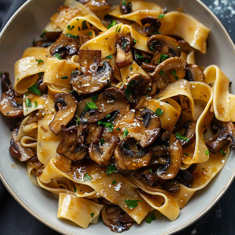 Caramelized Wild Mushroom Pappardelle Pasta - Easy DIY Recipes Caramelized Wild Mushroom Pappardelle Pasta, Wild Mushroom Pasta Recipes, Mushroom Parpadelle Recipes, Mushroom Pappardelle Pasta, Mix Mushroom Recipes, Mushroom Tagliatelle Recipe, Paparadelle Recipes Mushroom, Mushroom And Onion Pasta, Italian Mushroom Pasta