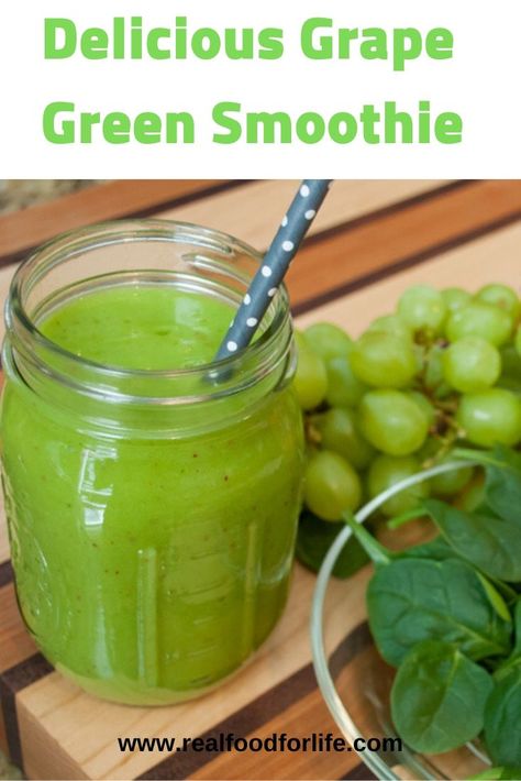 Smoothie With Green Grapes, Grape Smoothie Recipes Healthy, Smoothies With Grapes, Recipes Using Green Grapes, Green Grape Smoothie Recipes, Green Grape Dessert, Grapes Smoothie Recipes, Recipes With Green Grapes, Green Grape Recipes