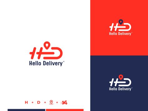 Delivery Company Logo, Agency Website Inspiration, Heraldic Eagle, Modern Logotype, Logistics Logo, Red And Blue Logo, Express Logo, Graphic Branding, Stationery Business