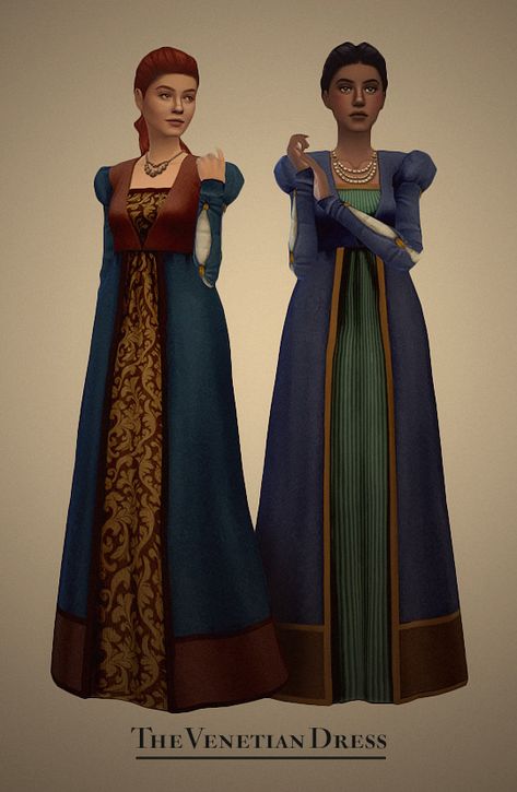 Medieval, Tudor, Renaissance Sims 4 CC Finds on Tumblr Sims Medieval Cc, Sims 4 Historical, Venetian Dress, 1400s Fashion, Sims Finds, Adventurer's Guild, Sims 4 Decades Challenge, Cc Patreon, Anatomy Bones