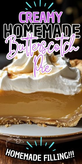 Creamy Homemade Butterscotch Pie Best Butterscotch Pie Recipe, Butterscotch Cream Pie Recipes, Homemade Butterscotch Pie Recipes, Amish Butterscotch Pie, Butterscotch Meringue Pie, Old Fashion Butterscotch Pie, Homemade Pies For Thanksgiving, Butterscotch Pie Easy Jello, Dolly Parton Butterscotch Pie