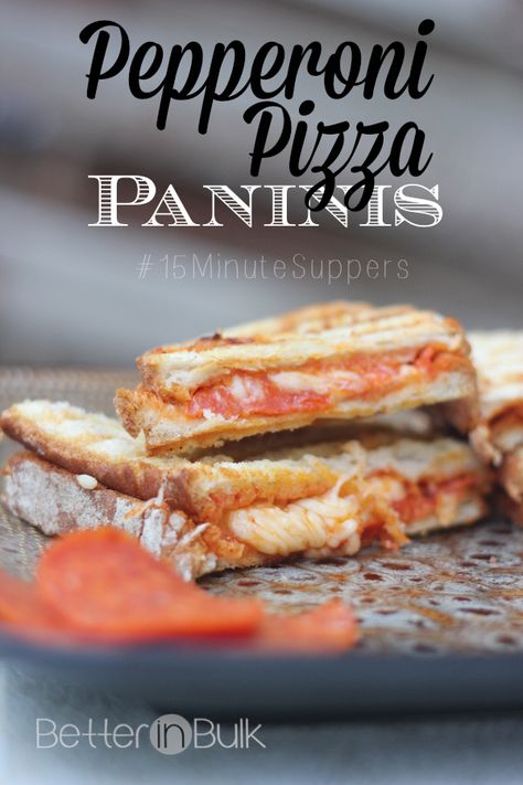 It's like a personal pizza without the mess OR the baking time. We love making this pepperoni pizza panini recipe for lunch or for a quick dinner - especially when we have to eat and run! Pepperoni Panini Recipes, Simple Panini Sandwiches, Cuisinart Griddler Recipes Panini Press, Pizza Panini Sandwiches, Things To Make In A Panini Press, Keto Panini Recipes, Panini Maker Recipes, Pepperoni Panini, Keto Panini