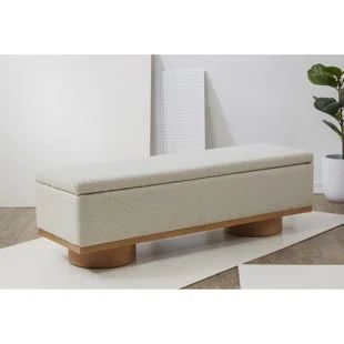 Wayfair | Long Storage Benches You'll Love in 2022 Flip Top Storage Bench, A Perfect Marriage, White Bench, Living Room Essentials, Upholstered Storage Bench, Entryway Bedroom, Modern Bench, Upholstered Storage, Upholstered Fabric