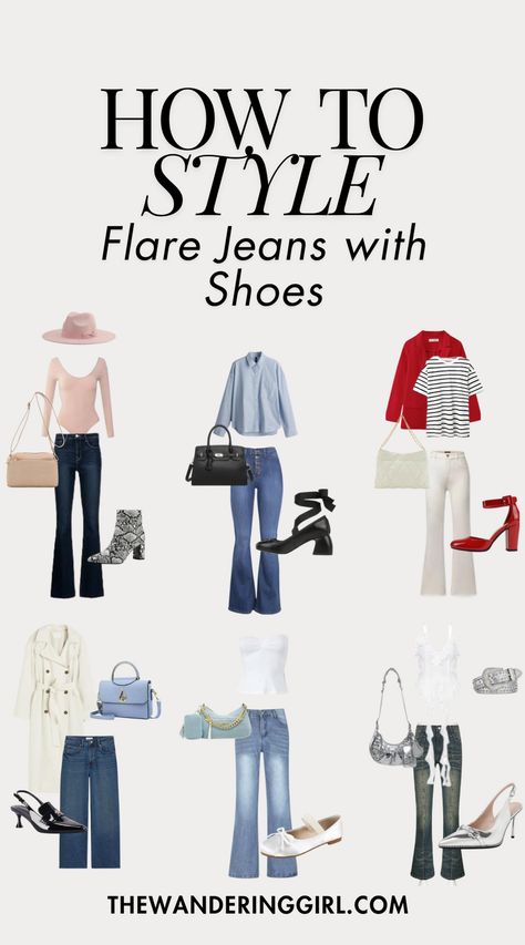 13+ Flare Jeans Outfit Ideas Check more at https://beautyfashionideas.com/heels/13-flare-jeans-outfit-ideas/ Boots For Flare Jeans, Style Flare Jeans Outfit Ideas, How To Wear Flare Jeans, Flare Jeans With Heels, What Shoes To Wear With Flare Jeans, Shoes For Flare Jeans, Casual Flare Jeans Outfit, Flare Jeans With Sneakers, Flare Jeans Outfit Casual